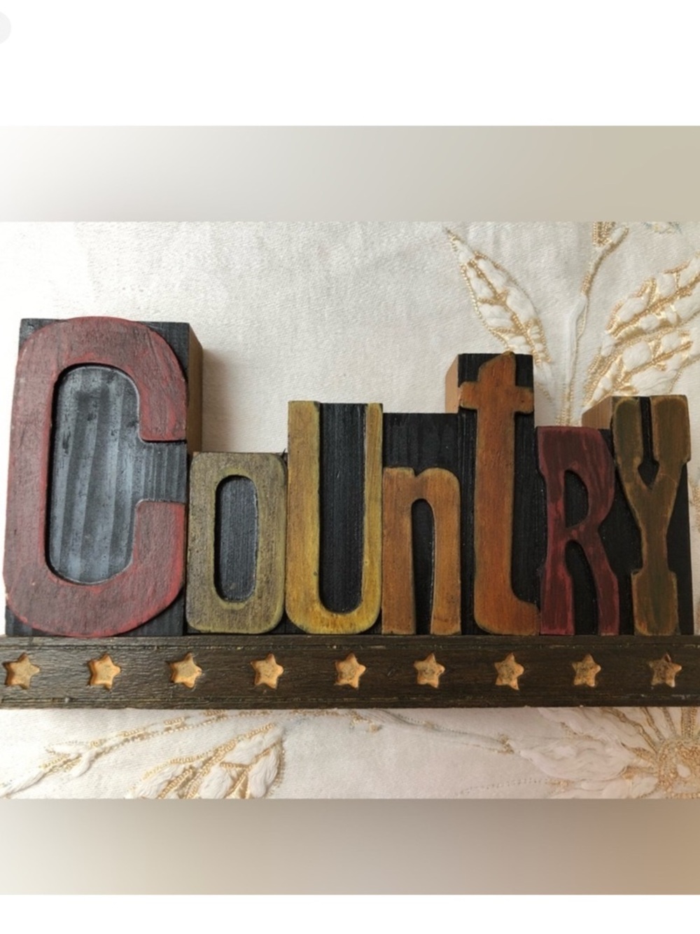 Country Decor Solid Wood Block Sign